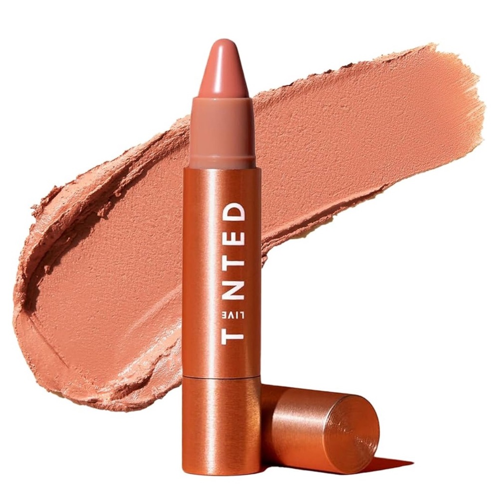 Live Tinted Eye, Lip, Cheek Huestick Multistick Perk Peachy Pink All In One NEW